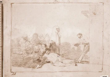 The Disasters of War: Det er nytteløst at råbe (forberedende tegning