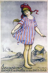 Plakat med reklame for Nationallånet 1920, Banque de Paris et des Pays-Bas