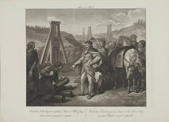 Boleslaw I af Polen sætter grænsepæle i Elben og Saale-floderne af Smuglewicz, Franciszek (1745-1807). Litografi, slutningen af 1700-tallet. Privat Samling