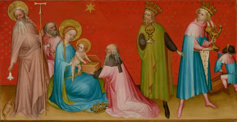 De hellige tre kongers tilbedelse med Sankt Anthony Abbot
