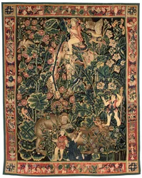 Eksotisk verdure gobelin, sandsynligvis Tournai, første halvdel af det 16. århundrede
