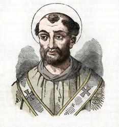 Antiikki: esitys paavi Fabianista (Fabian tai Fabian tai Fabianus) (236-250) Piirros Franco Mistralin "Vatikaanin mysteeristä"