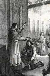 Møde mellem pave Paul III og Charles Quint ved Rocca di Busseto i