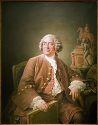 Portræt af Edme Bouchardon (1698-1762), fransk billedhugger, Oliemaleri på lærred af Francois Hubert Drouais (1727-1775). Fotografi, KIM Youngtae, Paris, Musee Carnavalet.