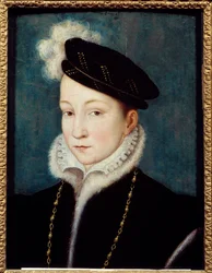 Portræt af Francois II (1544-1560) Konge af Frankrig Maleri af Francois Clouet (1515-1572) omkring 1553 Chantilly, Musee Conde