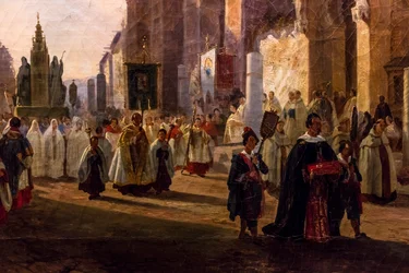 Corpus Christi-procession foran Sevillas katedral