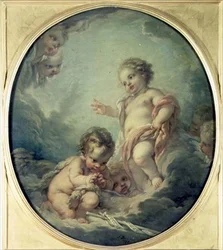 Kristus og Johannes Døberen som børn