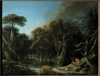 Skovmaleriet af Francois Boucher (1703-1770) 1740 søn. 1,31x1,63 m