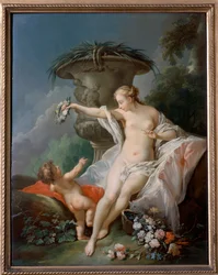 Venus og Amor (olie på lærred)