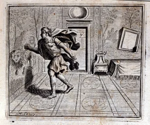 Horoskop. Fabler af Jean de La Fontaine (1621-95). Illustration af François Chauveau (1613-1676). Udgave af 1728.
