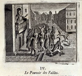 Fablernes magt. Fabler af Jean de La Fontaine (1621-95). Illustration af Francois Chauveau (1613-1676). Udgave af 1728.