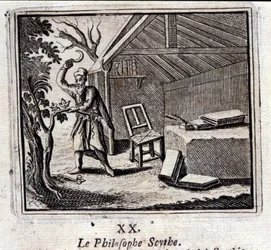 Den filosoferende le. Fabler af Jean de La Fontaine (1621-95). Illustration af François Chauveau (1613-1676). Udgave af 1728.