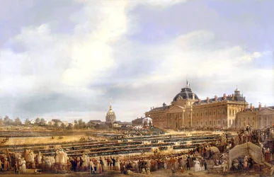 Louis Philippe overrækker faner til nationalgarden i Paris den 29. august