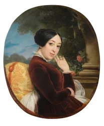 Portræt af sangerinden og komponisten Pauline Viardot 1821-1910, 1844.