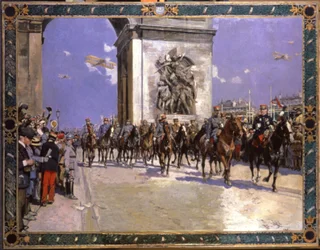 Historie. Frankrig. Første Verdenskrig. Sejrsparade i Paris, 4. juli