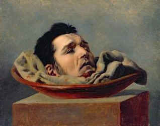 Guillotineret hoved af en fadermorder, der blev henrettet i Puy i 1825