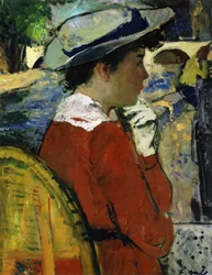 Eugenie om omkostningerne ved Seinen; Eugenie sur les frais de la Seine, ca. 1946-47 (olie om bord)