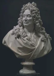 Portrætbuste af Nicolas Boileau (1636-1711) (marmor)