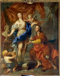 Pygmalion ser sin animerede statue Maleri af Francois Le Moyne (1688-1737). 1729. Dim 2,12 x 1,68 m Tours, Musee des Beaux Arts
