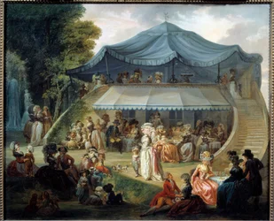 Fest på Colisee. Maleri af Francois Louis Joseph Watteau (1758-1823)