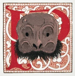 Ansigtsmaske, pub. 1922 (stenciltryk)