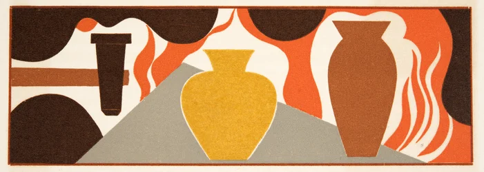 Grafisk illustration fra Prométhée Enchaîné af Aeschylus, pub. 1941 (stenciltryk)