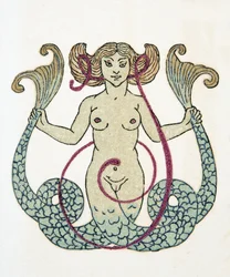 Havfrue, pub. 1922 (stenciltryk)