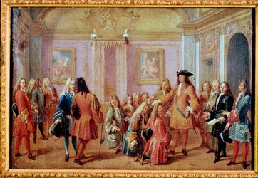 Oprettelse af Saint Louis Orden af kong Ludvig XIV, 5. maj 1693 (maleri