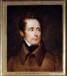 Portræt af Alphonse de Lamartine (1791-1869), fransk forfatter og politiker. Maleri af Francois Gerard (1770-1837)