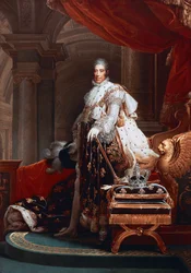 Portræt af Charles X i hellige klæder af Bourbon, greve af Artois (Versailles
