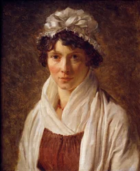 Portræt af Madame Lecerf, født Gerard, fætter til kunstneren Maleri af Francois Gerard (1770-1837) 1794 Søn. 0,56x0,47 m