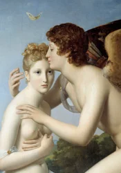 Psyke og kærlighedsdetaljer. Maleri af Francois Gerard (1770-1837) 1798 søn. 1,86x1,32 m