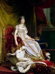 Joséphine de Beauharnais, Napoleon Bonapartes første hustru 1763-1814, i kroningsdragt, 1807-1808