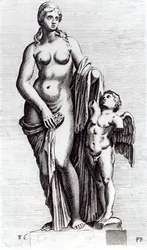 Heavenly Venus, ca. 1653 (radering) (bw foto)