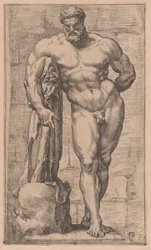Farnese Hercules, set forfra [plade 2]