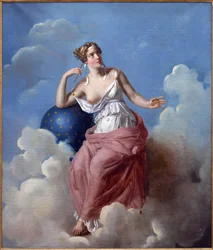 Astronomi. Maleri af Francois Vincent Latil (1796-1890), Olie på lærred