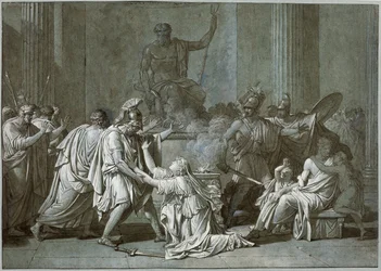 Cléombrote og Léonidas, ca. 1795 (pen og blæk med gouache på papir)