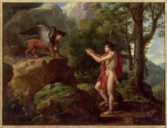 Ødipus og sfinxen, ca. 1806-08