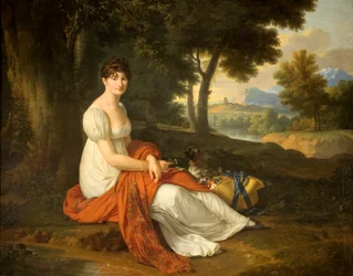 Polsk: Portræt af Elżbieta Skotnicka født Laskiewicz Skotnicka (1781-1849), hustru til Michał Skotnicki