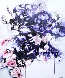 Mørk blomsterkaskade