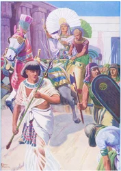 Joseph, herskeren, fra The Bible Picture Book udgivet af Thomas Nelson, ca. 1950