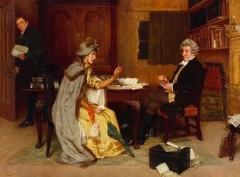 Konsulterer sin advokat, 1892