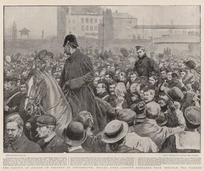 The Return of Heroes of Colenso til Portsmouth, Bugler Dunn bar skulder højt gennem gaderne