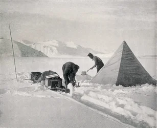 Tung slædekørsel i ny sne af skuffelse, december 1911, 1913