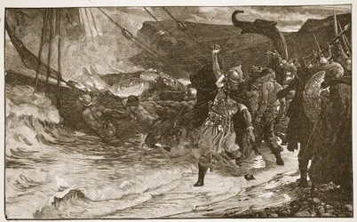 The Funeral of a Viking, illustration fra 