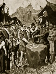 Stubbs har sin hånd skåret af, 1521, illustration fra 