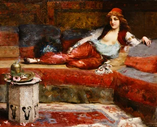 Orientalsk blomst, ca. 1890-1899 (olie på lærred)