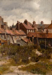 Downalong, St Ives (olie på panel)