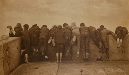 Spænding, ca. 1889 (sepiafoto)