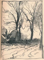 Studie af træer, Sompting, Sussex, c1800-tallet